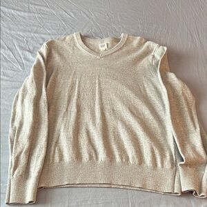 GAP Light Gray V-Neck Sweater